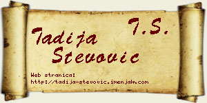 Tadija Stevović vizit kartica